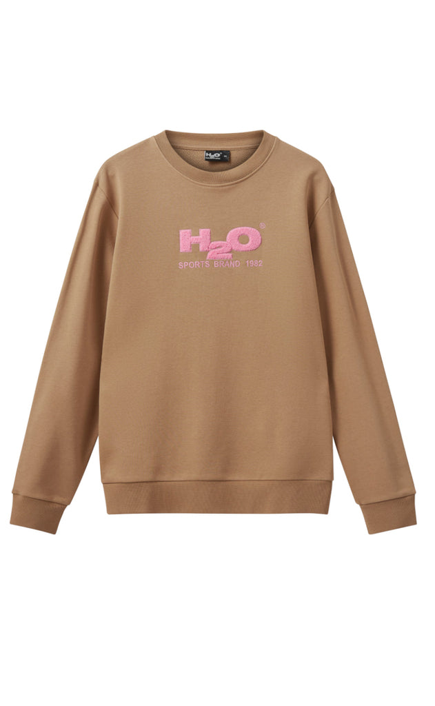 H2O Sweater - Logo Sweat O'Neck - Oak/Flamingo