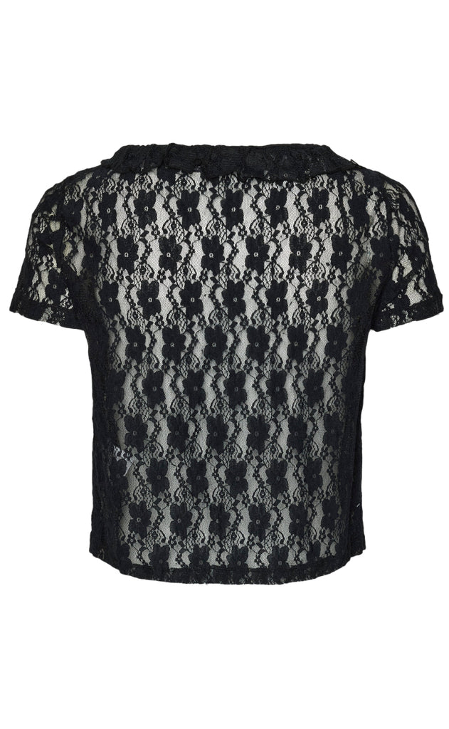 PIECES Topp - Willie Lace - Black