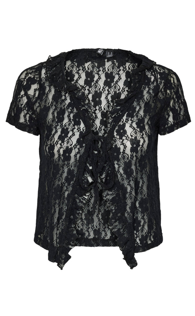 PIECES Topp - Willie Lace - Black